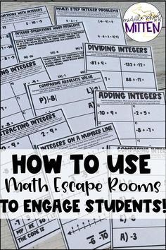 several math escape rooms with the text how to use math escape rooms to engage students