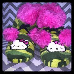 Brand New With Tags Hello Kitty Slipper Boots! The Cutest Ever!! Pink Playful Boots With Round Toe, Playful Pink Boots With Round Toe, Playful Pink Round Toe Boots, Cute Pink Round Toe Booties, Hello Kitty Shoes, Fuzzy Slippers, Slipper Boots, Kids Shoes, Toddler Girl