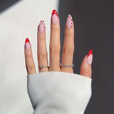 Faster shipping. Better service Cute Shellac Nail Ideas, Uñas Aesthetic, Candy Cane Nails, Cute Christmas Nails, Christmas Nails Acrylic, Short Acrylic Nails