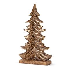 a wooden christmas tree on a white background