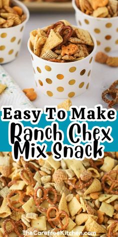 easy to make ranch chex mix snack recipe