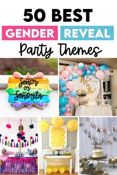 the top 50 best gender reveal party themes