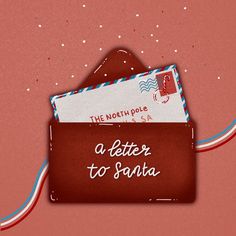 a letter to santa in an envelope with the words the north pole written on it