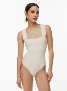 ALLOCATE BODYSUIT | Aritzia Rib Stitch, Sleeveless Bodysuit, Dress Pant, Soft Yarn, Body Suit, Bike Shorts, Summer Sale, Skirt Pants, Shapewear