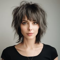 Shag Hairstyles Short Straight Hair, Short Shag Hairstyles For Thinning Hair, Chin Length Shag Haircut, Edgy Shag Haircut, Shag Mullet, Shag Bob, Choppy Bobs, Shag Haircut Ideas, Goddess Beauty