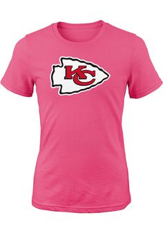 Now is the perfect time to stock up on all your favorite Kansas City Chiefs gear such as Chiefs shirts and gameday accessories. If you are lucky enough to get the opportunity to have your favorite tee or accessory signed this season, you'll want to be ready with a backup! Shop for everything you need at your local Chiefs store. Make sure you have everything to rock your Sunday gameday with Officially licensed KC Chiefs gear!Are you ready to take Sundays by storm and celebrate your KC Chiefs? Tom Pink T-shirt With Team Name For Sports Season, Pink Tops With Team Logo For Sports Season, Pink Sports Top With Team Logo, Sports Top With Team Logo In Pink, Casual Pink Tops With Team Logo, Pink Team Spirit T-shirt For Fans, Pink Team Spirit T-shirt With Short Sleeves, Crew Neck T-shirt With Team Spirit, Pink Team Spirit T-shirt With Team Name