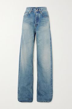 Look no further for the perfect baggy jean. SAINT LAURENT's are made from faded blue denim and sit high on the waist. Wear yours with one of the label's chic leather belts. Aesthetic Bottoms For Women, Ysl Jeans, Saint Laurent Outfit, Dream Pants, Large Jeans, Saint Laurent Clothes, Jeans Large, Saint Laurent Jeans, Designer Jeans For Women