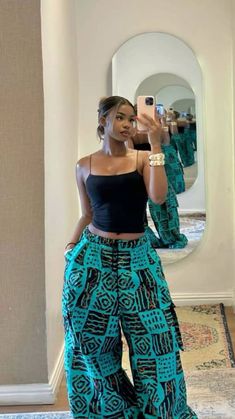 Nigeria Fashion Woman, Nigerian Summer Outfits, Ankara Summer Tops, Ghana Clothing Styles, Damask Top Styles Nigeria, Ankara Casual Wear For Ladies, Wakanda Inspired Outfits, Adire Top Styles, Ankara Palazzo Pants And Top