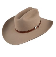 Stetson Ranch Tan Marshall Felt Classic Adjustable Felt Hat, Classic High Crown Fedora For Ranch, Classic Beige Flat Brim Hat Bands, Classic High Crown Fedora For Country Events, Classic Beige Hat Bands With Flat Brim, Classic High Crown Hat For Rodeo, Classic Flat Crown Hat Bands For Western-themed Events, Classic Flat Crown Hat Bands For Western Events, Classic High Crown Hat Bands For Ranch