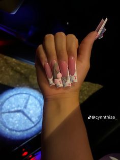 Artsy Nails, Pretty Manicures, Tech Lifestyle, Dope Nail Designs, Long Acrylic Nails Coffin, Nails Only, Long Square Acrylic Nails, Unique Acrylic Nails