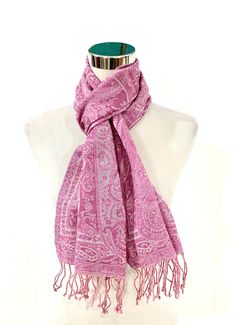 Stay magnificent and dazzling in this warm and soft, Pink and Soft Grey Pure wool Scarf.  This Pink and Soft grey colour  scarf is hand woven from the artists at Kashmir Valley. This colourful paisley and floral jacquard, pure wool scarf is reversible, and have magnificent and cool colours like  soft Pink, Magenta, Soft Grey, and Cream.  This scarf can be worn with not only Black  or white ,but with lots of plain colours. It's good for casual wear or for everyday wear. This Pink and Soft grey, R Winter Pashmina Scarf With Paisley Print, Winter Paisley Print Pashmina Scarves, Winter Paisley Print Pashmina Scarf, Winter Gift Silk Shawl Scarf, Winter Paisley Print Pashmina Shawl, Winter Pashmina Shawl With Paisley Print, Pink Winter Pashmina Shawl, Pink Pashmina Shawl For Winter, Pink Elegant Scarf For Fall