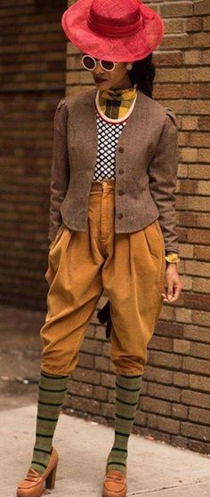 Ladene Clark, Afro Boho Fashion, Mixing Patterns Fashion, Afro Punk Outfits, Culottes Outfit, Winter Glam, Afro Punk Fashion, Dandy Style, Eclectic Clothing