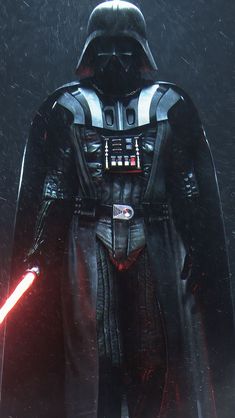 darth vader in star wars the old republic with lightsaben on his chest