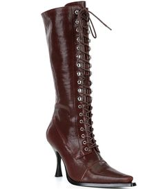 Jeffrey Campbell Lani Leather Lace Up Tall Boots | Dillard's Leather Lace, Dillard's, Tall Boots, Jeffrey Campbell, Boot Shoes Women, Leather And Lace, Shoe Brands, Bootie Boots, Heel Height