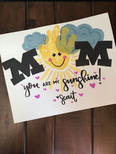 a handmade greeting card with the words you are my sunshine