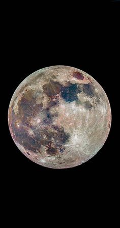 the full moon is seen in this view from earth's orbit, taken by nasa astronauts