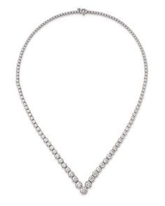 Bloomingdale's Fine Collection Diamond Chevron Tennis Necklace in 14K White Gold, 15.60 ct. t.w. Hallmarked Diamond Necklace For Evening, Formal Hallmarked Pear-shaped Necklace, Exquisite Hallmarked Diamond Necklace For Formal Occasions, White Gold Baguette Cut Necklace For Evening, White Gold Baguette Cut Necklaces For Evening, Luxury Hallmarked Pear-shaped Jewelry, Baguette Cut White Gold Necklace For Evening, Fine Jewelry Platinum Necklaces For Evening, Luxury Platinum Pear-shaped Necklace