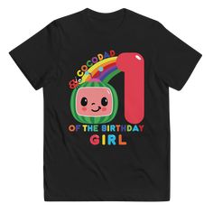 Color: Black, Size: M Cocomelon Rainbow, Rainbow Birthday Shirt, Family Birthday Shirts, Family Birthday, Rainbow Birthday, Unique Shirt, Family Birthdays, Birthday Boy, Birthday Shirt