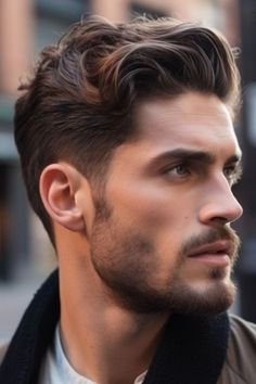 hairstyles Haircuts For Men With Thick Straight Hair, Mens Haircut No Fade, Wavy Hair And Beard, Disconnected Mens Haircut, Men’s Hairstyles Thick Hair, Mens Hair Long On Top, Wedding Haircut For Men, Medium Curly Hair Styles Men, Men’s Haircuts Thick Wavy Hair