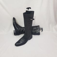 I present to you fashionable vintage black leather knee-high boots made of genuine leather. Women's boots in medieval style, comfortable and practical. The soft leather made these boots very comfortable. These low-heeled boots with a zipper at the back are designed for special women. Be the center of attention with confidence: these boots are guaranteed to turn heads and spark conversation. The round toe, which never goes out of style, offers you an iconic look that will stand the test of time. One of a kind. I can send additional photos upon request Materials: leather The circumference calf width - 14 Inches Boots height - 16 Inches Heel height - 1 Inches Size - (9 US) (40 EU) (6,5 UK) foot size - (9,84 Inches) (25 см) Thank you for your interest in our store https://kneehighbootswomens.e Gothic Leather Mid-calf Boots For Winter, Gothic Leather Knee-high Boots For Winter, Gothic Leather Mid-calf Boots For Fall, Medieval Style Round Toe Boots For Fall, Wide Calf Knee-high Moto Boots With Leather Lining, Knee-high Leather Moto Boots, Fitted Knee-high Leather Moto Boots, Black Leather Medieval Boots, Black Leather Boots Women