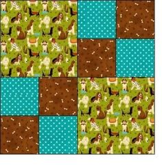 a patchwork quilt with animals and plants on it's squares in various colors