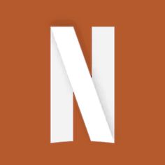 the letter n is made up of two white rectangles on an orange background