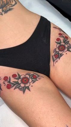 Traditional Thigh Tattoo, Upper Thigh Tattoos, Look Kylie Jenner, Traditional Style Tattoo, About Harry Potter, Traditional Tattoo Sleeve, Leg Tattoos Women