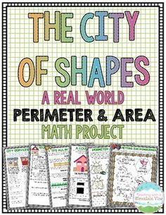 the city of shapes a real world perimeter and area math project with four different pages