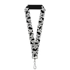 PRICES MAY VARY. Made out of stretchy nylon and a stainless steel clip to easily detach your keys Show off your favorite character or brand The lanyard is 1.0 inches wide, and a standard length This product is officially licensed by Disney The Black Keys, Making Out, Lanyard, Favorite Character, White Black, Fashion Branding, White And Black, Thing 1, Buckle