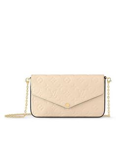 Gender: Women Brand: LOUIS VUITTON Product Name: Pochette Felicie Monogram Empreinte Cross Bag Cream Bags Alora Code: 75983299 Color: ivory Origin: Italy Designer Style ID M82363 Pochette Felicie, 18th Bday, Cream Bags, Louis Vuitton Pochette, Cross Bag, Timeless Handbag, Vuitton Bag, Luxe Fashion, Designer Style