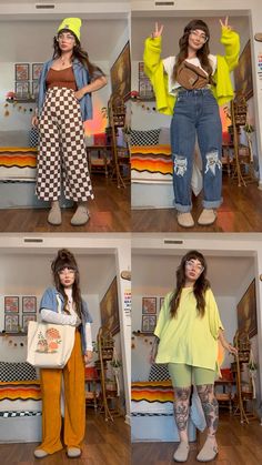 Trendy Influencer Outfits, Womens Outfits Midsize, Fashion Color Placement, Thrift Fashion Women, Casual Get Together Outfit, Quirky Fashion Outfits, Maximist Outfits, Gender Neutral Outfit Ideas, Thrifted Outfits Mid Size