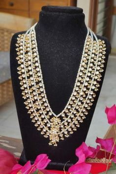 Shop for Riana Jewellery Layered Stone Long Necklace Online at Aza Fashions Necklace Closure, Gold Long Necklace, White Accessories, Layered Jewelry, Mix Color, Necklace Online, Bead Stringing, Buy Gold, Layered Necklace