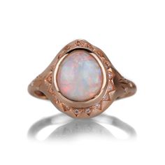 Sirciam You Are My Sunshine Ring | Quadrum Gallery Sirciam Jewelry, Sun Salutations, Bohemian Aesthetic, 14k Rose Gold Ring, Watermelon Tourmaline, My Sunshine, Rose Gold Jewelry, All That Glitters, Australian Opal