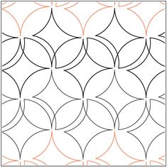 the easy orange peel quilt pattern is shown in white with an orange circle on it