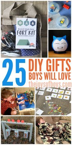 the 25 diy gifts boys will love to make with their toys and crafts are great for