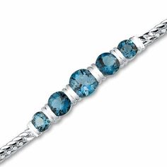 London Blue Topaz Bracelet Sterling Silver Round 5 cts SB2788 main Jewelry Questions, Topaz Bracelet, Sparkle Bracelet, Blue Topaz Bracelet, Bracelet Sterling Silver, Stone Design, London Blue Topaz, London Blue, Topaz Gemstone