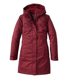 #LLBean: Women's Winter Warmer Coat Solid Parka With Fleece Lining For Hiking, Hiking Parka With Fleece Lining, Warm Solid Outerwear For Outdoor Activities, Hiking Outerwear With Fleece Lining, Solid Outerwear With Fleece Lining For Hiking, Fitted Outerwear With Fleece Lining For Outdoor Activities, Insulated Outerwear For Winter Outdoor Activities, Fitted Windproof Outerwear For Winter Sports, Fitted Functional Outerwear For Outdoor Activities