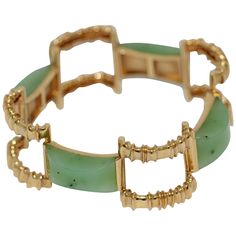 Beautiful gold bracelet, gold bangle, 18k gold set with four large jade. Finest goldsmith work. Very good condition. Gold Bracelet Bangle, Ladies Bracelet, Gold Armband, Vintage Bangles, Bangles Jewelry Designs, Jade Bangle, Jade Bracelet, Gold Bangle Bracelet, Gold Bangle