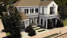 this is an artist's rendering of a two story house