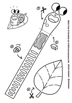 an image of a cartoon drawing of a toothbrush with leaves and other things around it