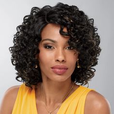 PRICES MAY VARY. FROM THE RUNWAY: Lush shoulder-length wig with layers of bouncy, airy spiral curls, a natural lace part. NATURAL CURLS: Layers of spiral curls with lots of volume and lively, natural movement. HAND-TIED LACE PART: Creates the illusion of hair growing from your own scalp for natural look, even up close. EXPERT DESIGN TEAM: We’ve been ahead of the curve in cutting-edge design, innovative fibers and the most secure, comfortable fit for more than 25 years. CELEBRITY LOOKS: On stage, Black With Highlights, Corkscrew Curls, Black Curly Wig, Best Human Hair Wigs, Yaki Hair, Black And Black, Spiral Curls, Short Curly Wigs, Curly Hair Wig