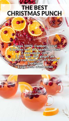 the best christmas punch recipe with oranges and cranberries