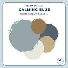 the calming blue color palette for sherylin williams's home color palettes