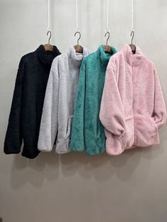 Women's Light n Soft Fleece Daily Warm Jacket Size One size, good for US size 4-12 Length 68cm Chest width 60cm Fabric and Care Polyester 100% Machine washable and tumble dry Made in S Korea Soft Textured Winter Outerwear For Loungewear, Casual Outerwear With Soft Texture And Cozy Fit, Cozy Long Sleeve Fleece Jacket, Cozy Long Sleeve Fleece Jacket With Soft Texture, Cozy Fleece Jacket For Loungewear, Cozy Fleece Jacket With Fleece Lining, Cozy Fit Outerwear With Pockets For Loungewear, Winter Fleece Jacket With Pockets For Loungewear, Cozy Fit Long Sleeve Outerwear In Solid Color