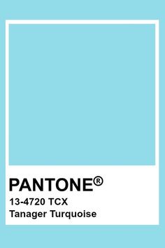 pantone's turquoise hue is shown with the words tander turquise