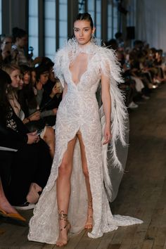 Berta-Bridal-S/S-2019 Strapless Wedding Dress Hair, Bridal Fashion Show, Berta Bridal, Wedding Hairstyles With Veil, Nj Wedding, Fantasy Gowns, Luxury Bridal, Ice Queen