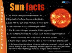 an image of the sun with caption about it's origin and its meaning