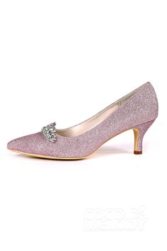 Low Heel Sparkling Pointed Toe Wedding shoes Crystals CK0075 | Cocomelody #cocomelody #bridalshoes #weddingshoes Pink High Heel Court Shoes For Wedding, Pink Flat Heel Wedding Shoes For Formal Occasions, Pink Almond Toe Heels For Wedding, Elegant Low Heel Pink Kitten Heels, Elegant Pink Low Heel Kitten Heels, Formal Pink Wedding Shoes With Almond Toe, Pink Almond Toe Wedding Shoes For Formal Occasions, Elegant Pink Kitten Heels With Round Toe, Silver Round Toe Shoes For Wedding Guest