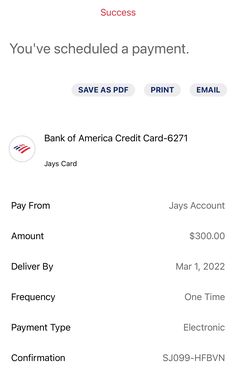 the bank of america credit card is being displayed in this screenshoto screen shot