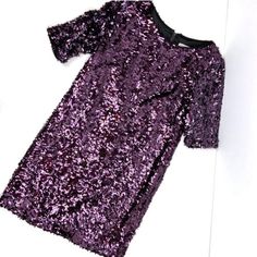 Rachel Roy Purple Sequined Mini Dress Size 12 Nwt Cocktail Party Dress Purple Sequined Mini Dress For Formal Occasions, Winter Party Dresses With Short Sleeves, Winter Party Dress With Short Sleeves, Holiday Purple Sequined Mini Dress, Holiday Purple Sequin Dress, Purple Mini Dress For Winter Night Out, Short Sleeve Mini Dress For Holiday Party, Purple Mini Dress For Night Out In Winter, Purple Dresses For Night Out Party Season